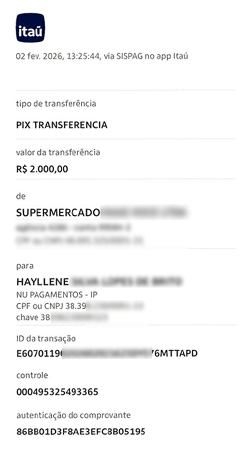 Comprovante de Pagamento